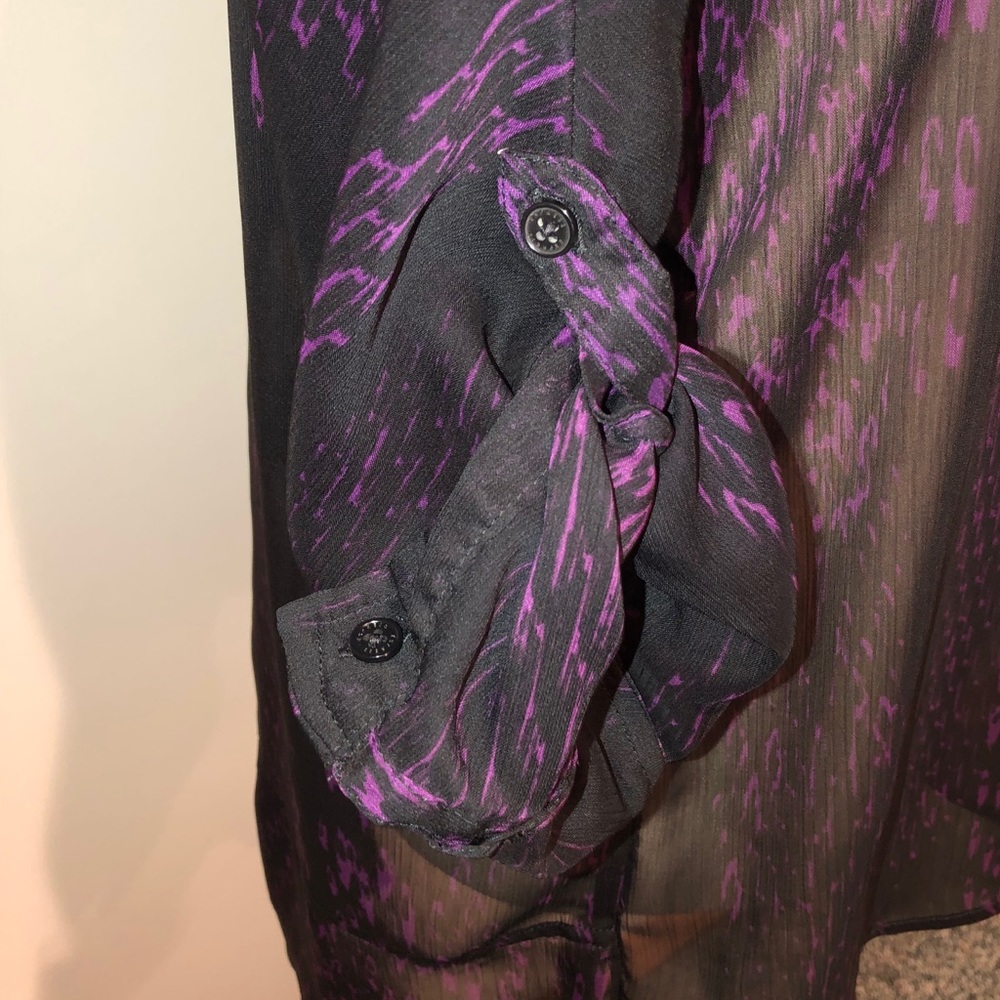 Express Sheer Button Down Top - Picture 6 of 6
